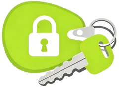 Flitwick Car Keys Specialist logo, padlock and car key
